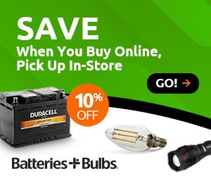 Batteries Plus - 10% off your purchase when you Buy Online, Pick Up In Store